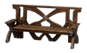 Banc en bois boréal