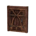 Porte en bois boréal