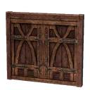 Porte double en bois boréal