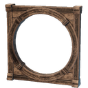 Porte ronde sculptée