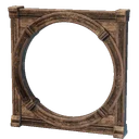 Porte ronde sculptée