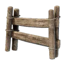Clôture en bois rudimentaire I