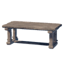 Table en bois rudimentaire