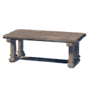 Table en bois rudimentaire