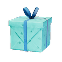 Boîte décorative cyan