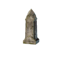Poteau de clôture de cimetière
