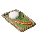 Poisson grillé au riz de coco