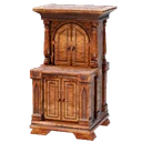 Grand placard en bois poli