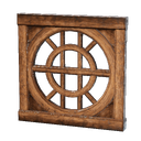 Grand cadre de fenêtre rond poli