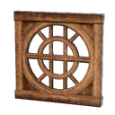 Grand cadre de fenêtre rond poli