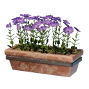 Long pot de fleurs mural rose