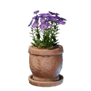 Pot à fleurs rose moyen