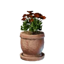 Pot à fleurs rouge moyen