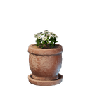 Pot à fleurs blanc moyen