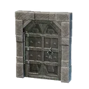 Porte en acier ornée