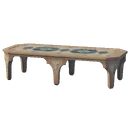 Table de banquet en bois de palmier