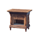 Table de chevet en bois poli