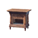 Table de chevet en bois poli