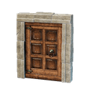 Porte en bois poli