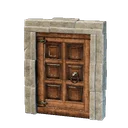 Porte en bois poli