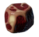 Viande grasse crue