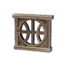 Cadre de fenêtre rond sculpté