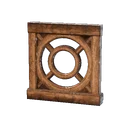 Cadre de fenêtre rond poli