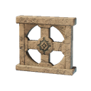 Cadre de fenêtre rond en pierre