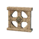 Cadre de fenêtre rond en pierre