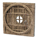 Porte ronde en bois