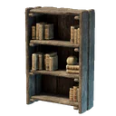 Porte secrète de bibliothèque en bois brut